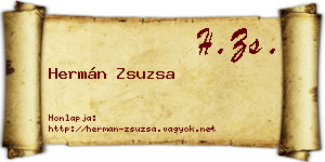 Hermán Zsuzsa névjegykártya